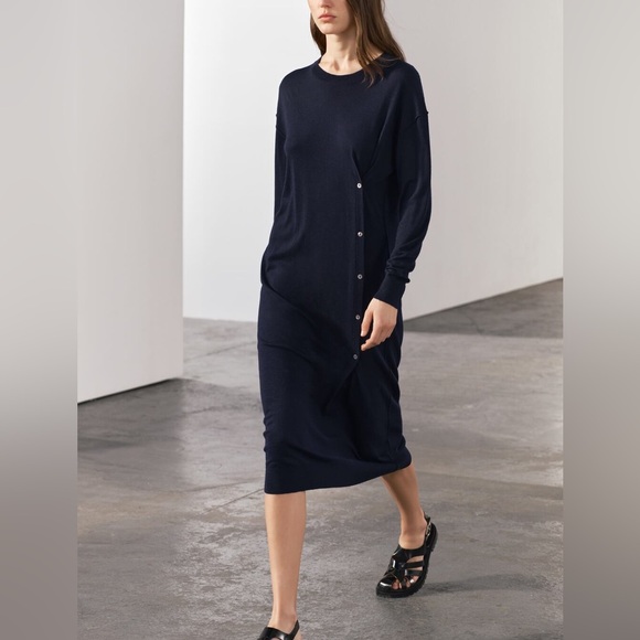 Zara | Dresses | Zara Knit Dress With Side Buttons Navy Blue Nwt | Poshmark Zara | Dresses | Zara Knit Dress With Side Buttons Navy Blue Nwt | Poshmark